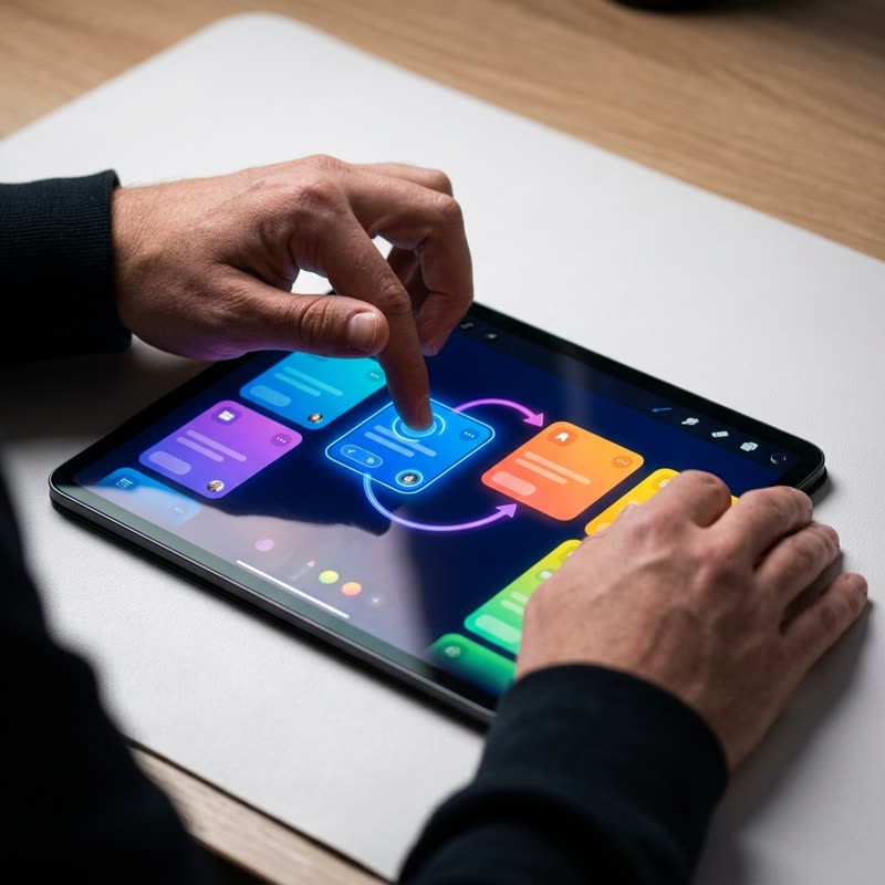 FlowDeck workflow interface showing creative project management